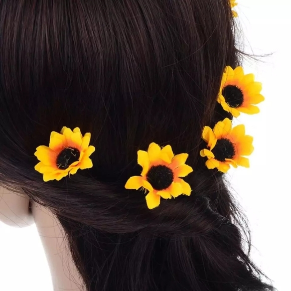 💎✨BOGO👧  Sunflower Hair Pins (Set of 5) - Picture 6 of 6